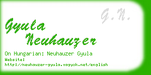 gyula neuhauzer business card